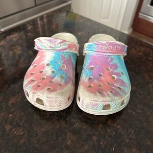 Youth size 2 Tie dye Crocs